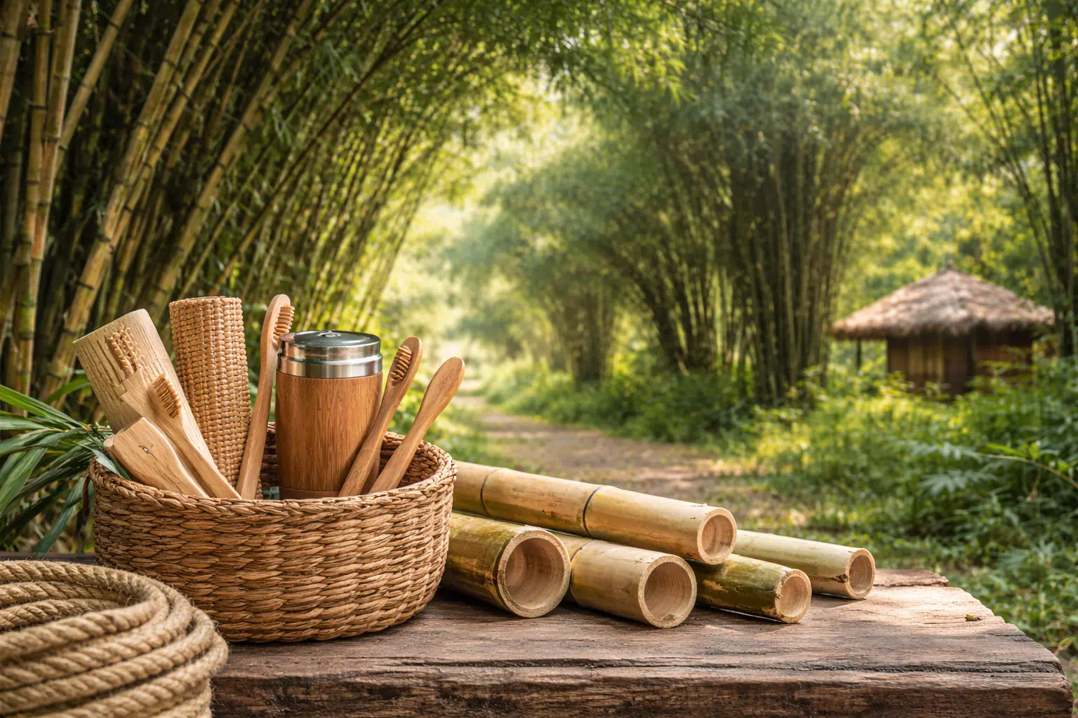 Bambusprodukte und ihre Vorteile gegenüber Plastik.