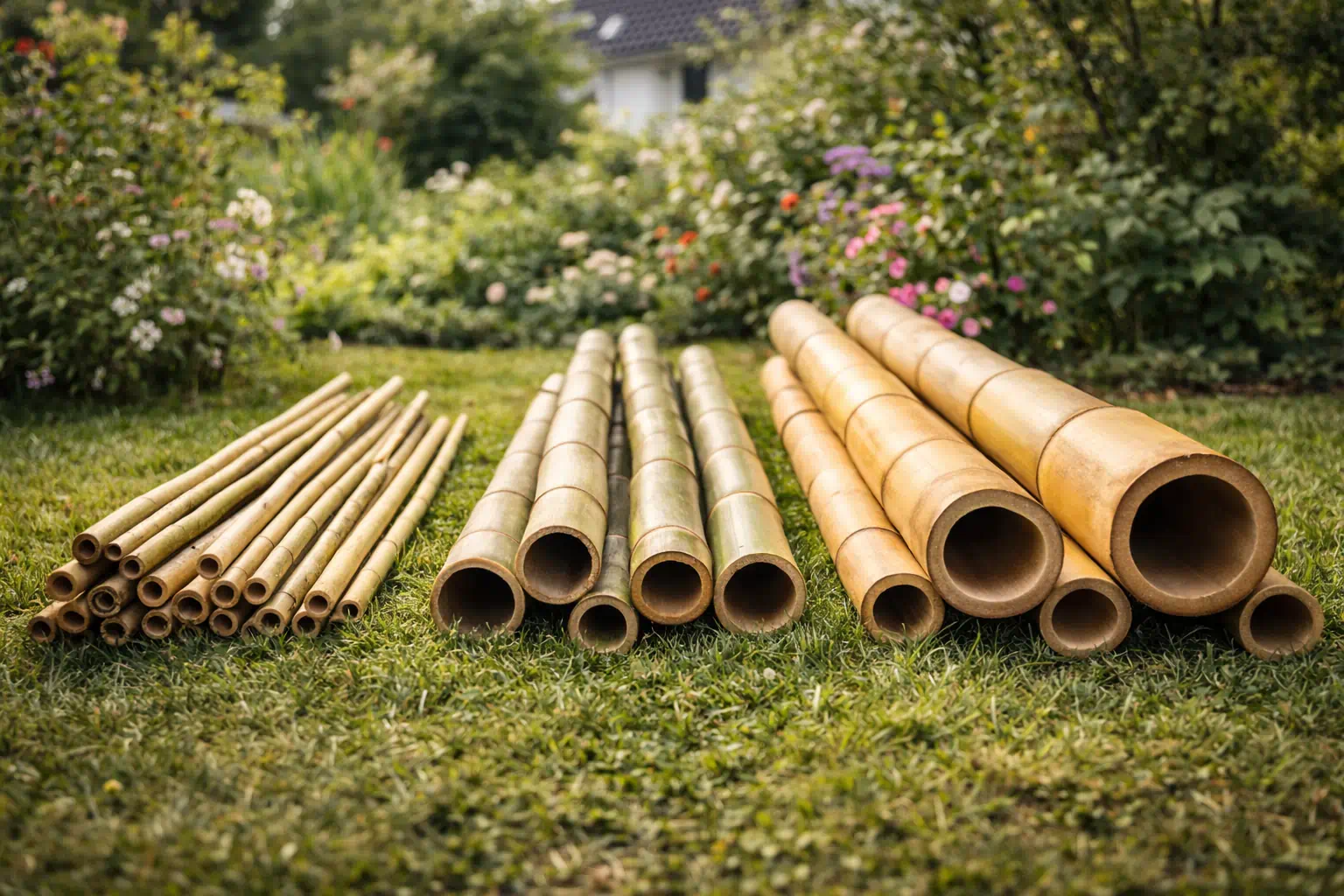 Bambus grosse Bambusstangen und Tonkinstäbe.